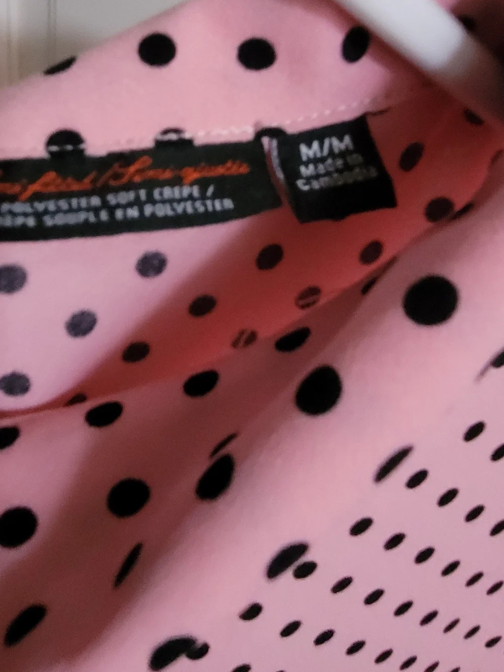 BOULEVARD Retro Look Pink Polka Dot Short-Sleeve Blouse - Picture 5 of 7